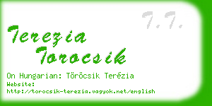 terezia torocsik business card