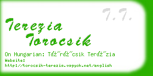 terezia torocsik business card